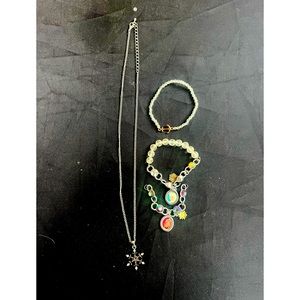 Frozen Pendant and bracelets Set